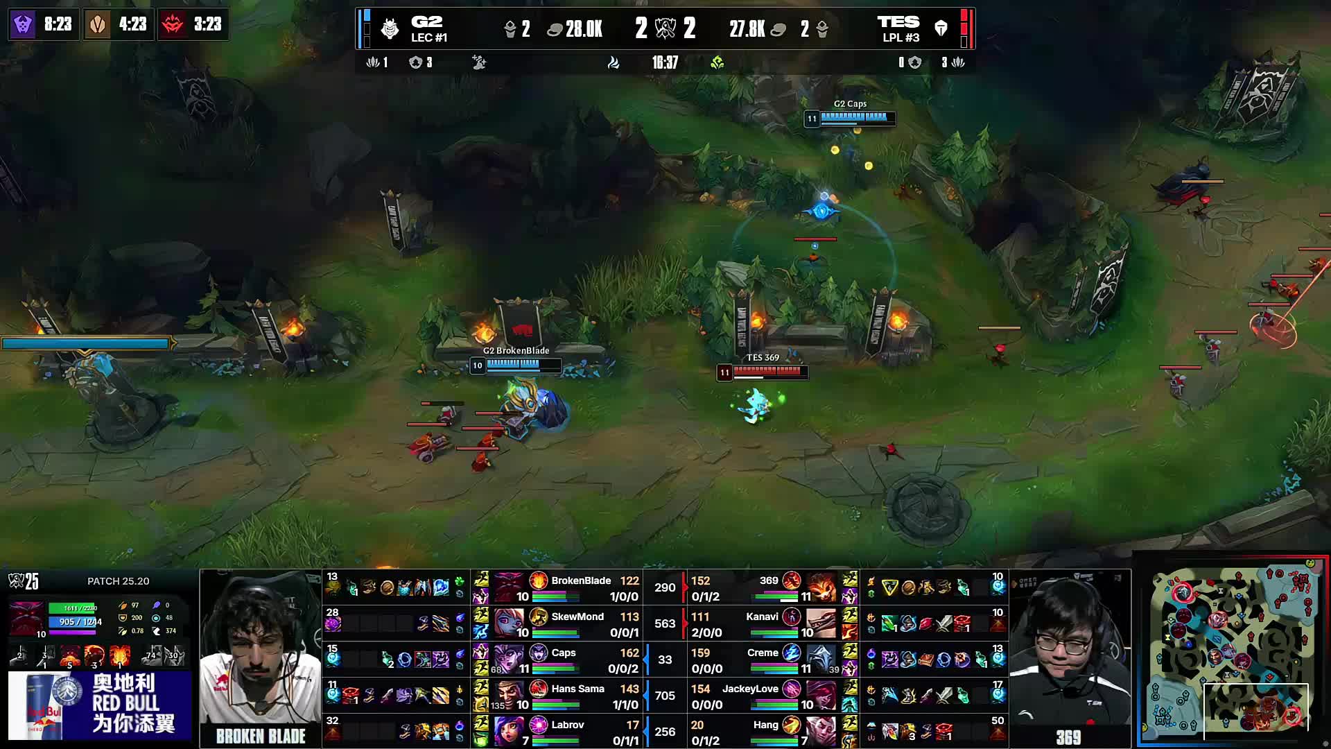 Nongshim RedForce 战胜 DRX ， KT Rolster 在 LCK 2025 赛季中战胜 BRION